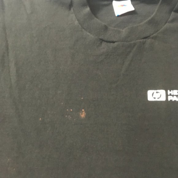 #CC Fruit loom single stitch Hp Hewlett Packard T-Shirt Men's L Think Again - Picture 6 of 12